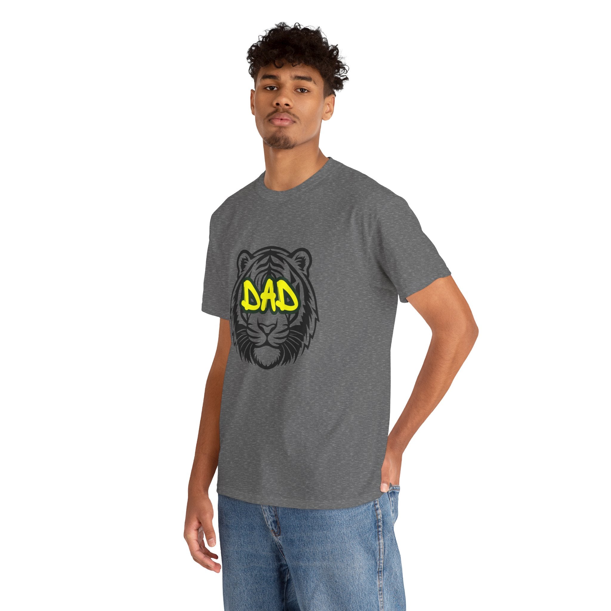 Tiger Dad Graphic T-shirt / Father's Day Gift / Unisex Heavy Cotton Tee