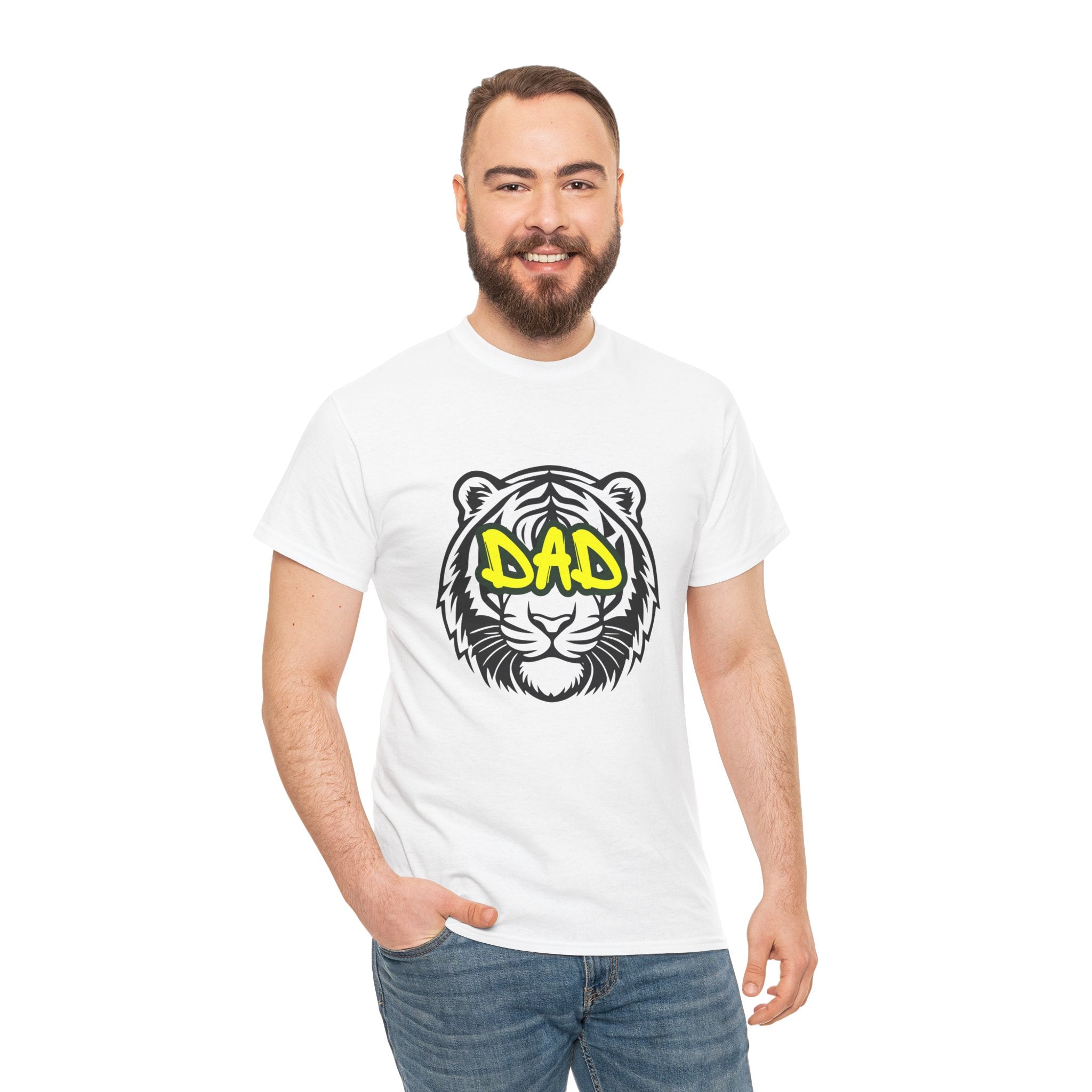 Tiger Dad Graphic T-shirt / Father's Day Gift / Unisex Heavy Cotton Tee