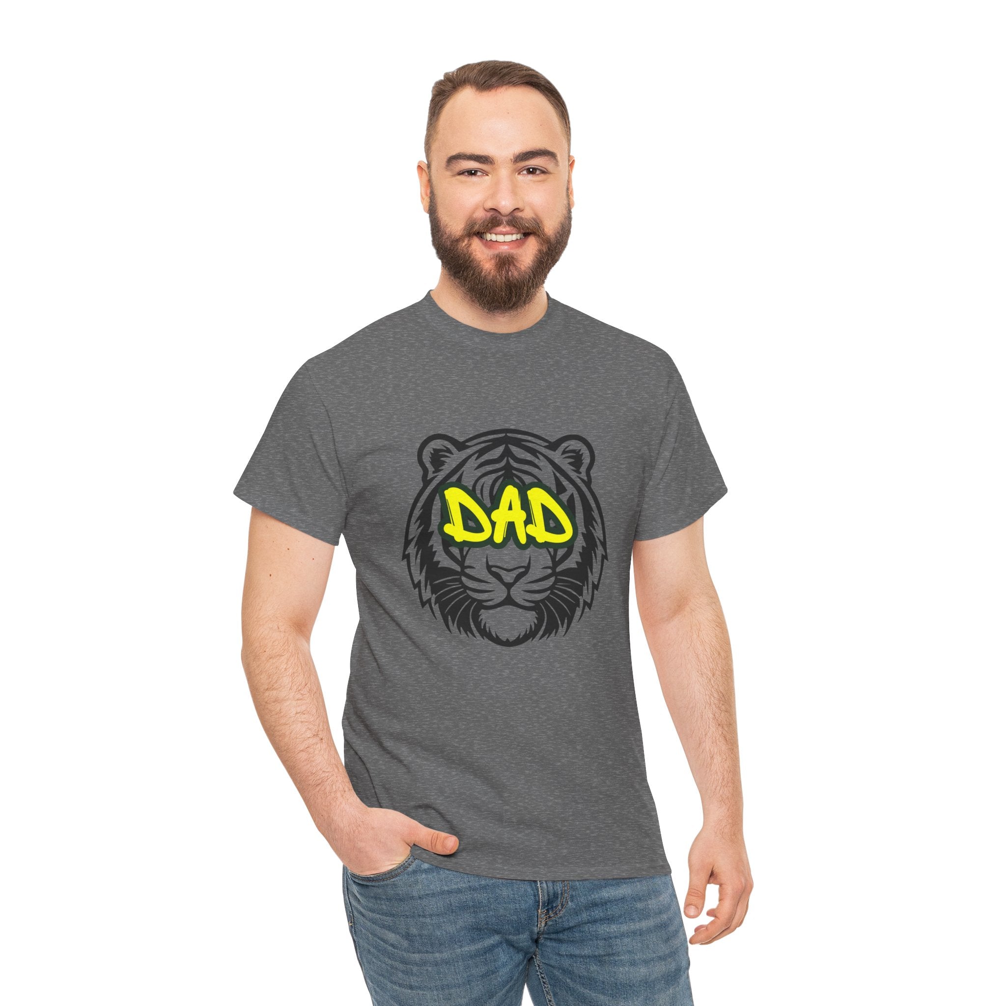 Tiger Dad Graphic T-shirt / Father's Day Gift / Unisex Heavy Cotton Tee
